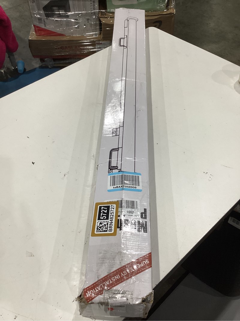 Condition photo showing New/Like New for reinforced 42" tall x 80" wide retractable baby gate for doorway 3.5ft extra tall cat gate for stairs indoor retractable baby gates extra wide with reinforced bar mesh gates for kids or pets, white white 42" tall x 80" wide? with reinforced bar ?