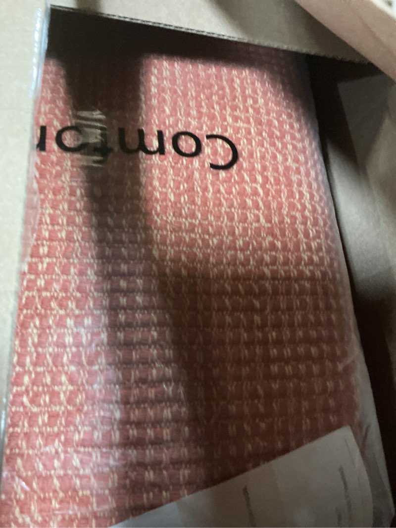 Condition photo showing Good Condition for KOZYFLY Runners for Hallways 3x10 ft Washable Kitchen Runner Non Slip Rubber Backed Hallway Rugs Cotton Entryway Runner Rug Floor Carpet for Indoor Hall, Backdoor, Kitchen, Orange/Tan 3' x 10' (Runner) Orange/Tan