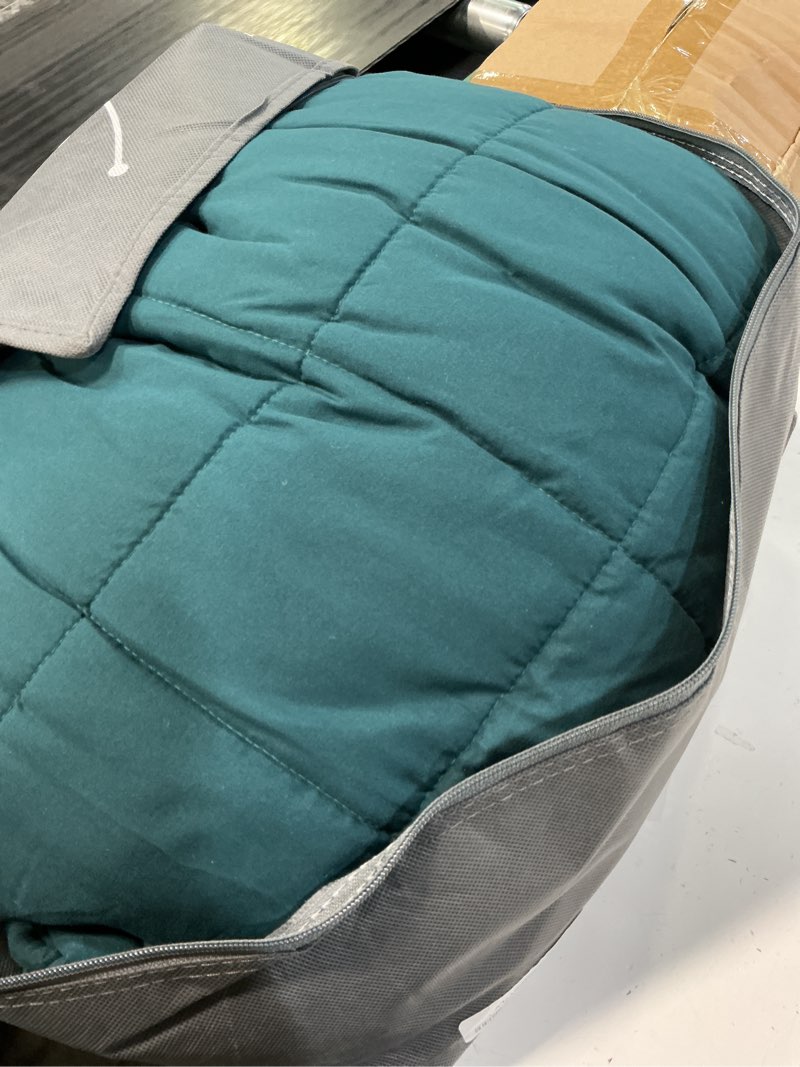 Condition photo showing Good Condition for mr. sandman weighted blanket for adults queen size 15 lbs, soft cooling heavy minky blanket for sleep, washable throw blanket with glass beads, 60 x 80 inches, dark green 60 x 80 inches, 15lbs dark green