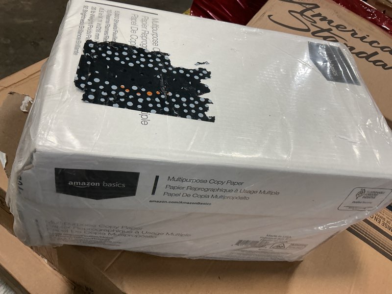 Condition photo showing New/Like New for amazon basics multipurpose copy printer paper, 20 lb, 8.5 x 11 inches, 10 reams (5,000 sheets), 92 bright white