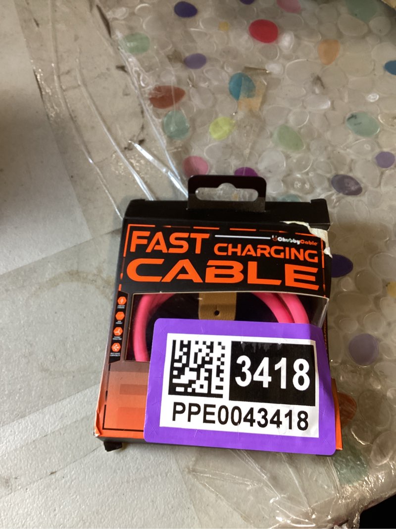 Condition photo showing Good Condition for chubbycable chubby 2.0 usb c 240w fast charging cable silicone soft durable usb c cable extra thick charger cord compatible with iphone 17-15 series ipad, rose red, type-c to type-c, 3.3ft 3.3ft (1m) type c-type c rose red