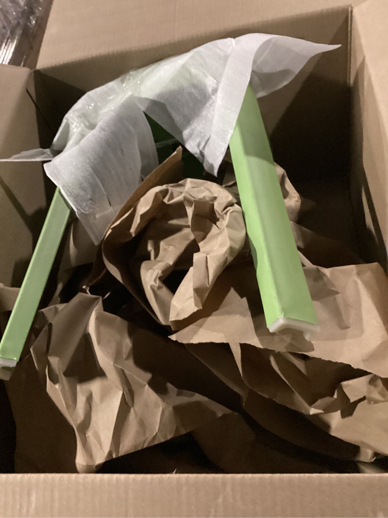 Condition photo showing Good Condition for similar to photo) mintra home light duty plastic stools 2pk (12.5in height, lime green) 12.5in height green