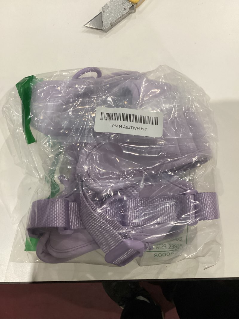 Condition photo showing As Is for No Pull Lightweight Dog Harness: Adjustable Durable Breathable Mesh Pet Vest Harness with Soft & Comfortable Cushion, for Small Medium Large Dogs (Medium, Lilac) Lilac M:Neck=13.5"-17.5"/Chest=20.5"-27.5"