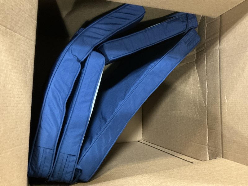 Condition photo showing Good Condition for outdoor adirondack chair cushions set of 2 - removable covers, water-repellent, fade-resistant, non-slip bottom & securing straps, universal fit for most adirondack & rocking chairs - navy navy 2