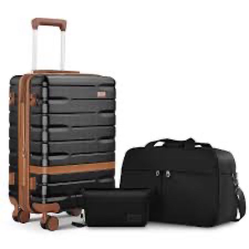 NEISIA Luggage Sets 3 Piece with TSA Lock Hardside PC+ABS Carry On Suitcase with Spinner Wheels Ligh