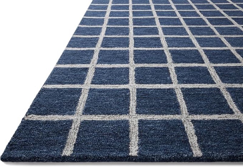 Loloi Chris Loves Julia Polly Collection POL-05 Navy/Silver 2'-6" x 9'-9" Runner Rug