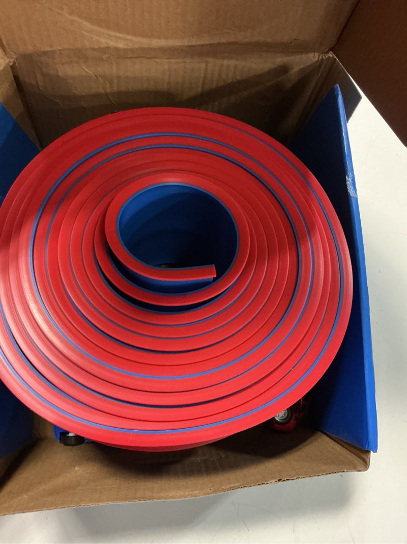 Condition photo showing Good Condition for 15 ft flexible race track for kids, diy car track set with 2 toy cars & 3 suction cup ramps, easter basket stuffers for teens & boys girls, creative easter gifts for kids, blue victory blue