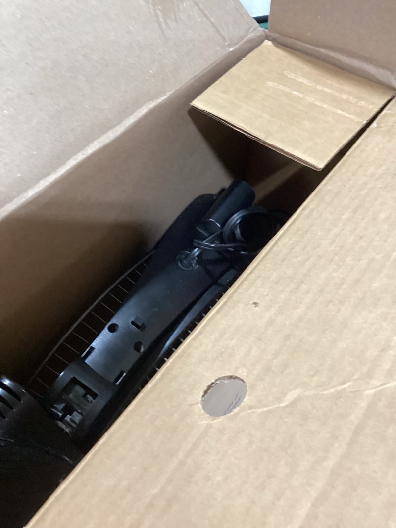 Condition photo showing New/Like New for Lasko Pedestal Fan, Oscillating Fan for Bedroom with Adjustable Height and 3 Cooling Speeds, Portable, 18", Black, 1827