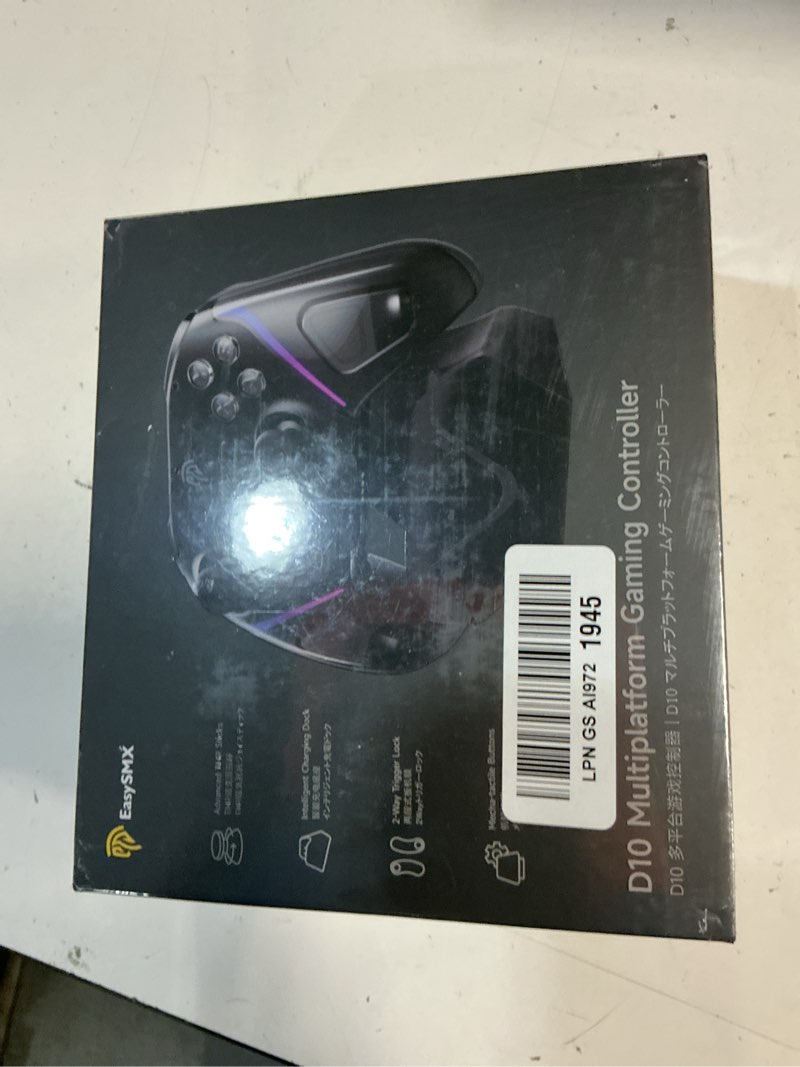 Condition photo showing New/Like New for easysmx d10 wireless game controller – tmr anti-drift joysticks, dual-mode triggers, 1000hz polling, mechanical buttons, rgb – bluetooth gamepad for pc/switch/switch2/ios/android with charging dock black