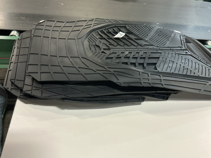 Condition photo showing Good Condition for CAR PASS Heavy Duty Rubber Car Mats, Deep-Dish All Weather 3 Row Car Floor Mats for 7 Seater 8 Seats 2nd & 3rd Row, Waterproof Anti-Slip Universal Trim-to-Fit for SUV, MPV, 7 Passengers Vehicle All Black Three Row