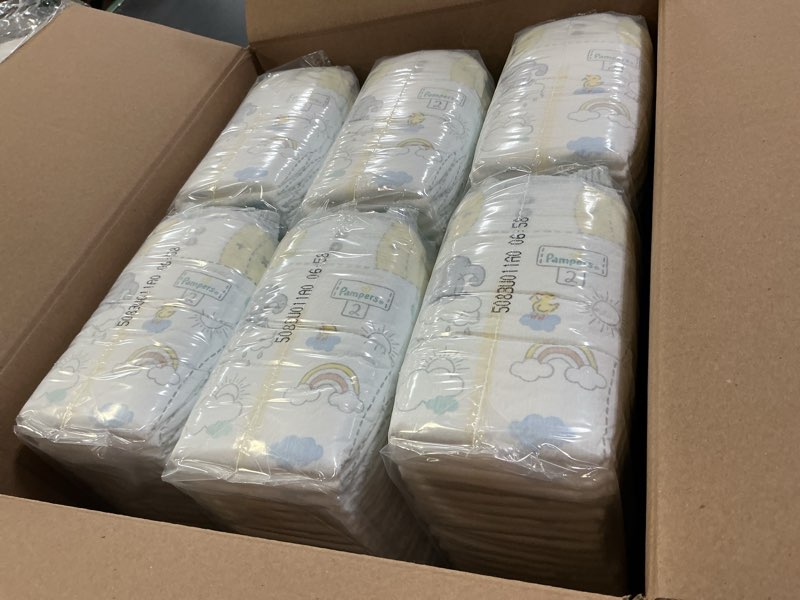 Condition photo showing New/Like New for pampers swaddlers diapers size 2 (12-18 pounds) 180 count