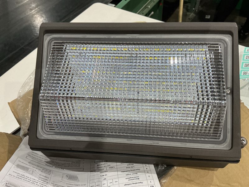 Condition photo showing Good Condition for 1-10v dimmable 120w led wall pack light with dusk to dawn photocell, 100-277v 16800lm 800-1000w hps/hid equiv., 5000k outdoor security lighting, etl commercial wall mount lights for building