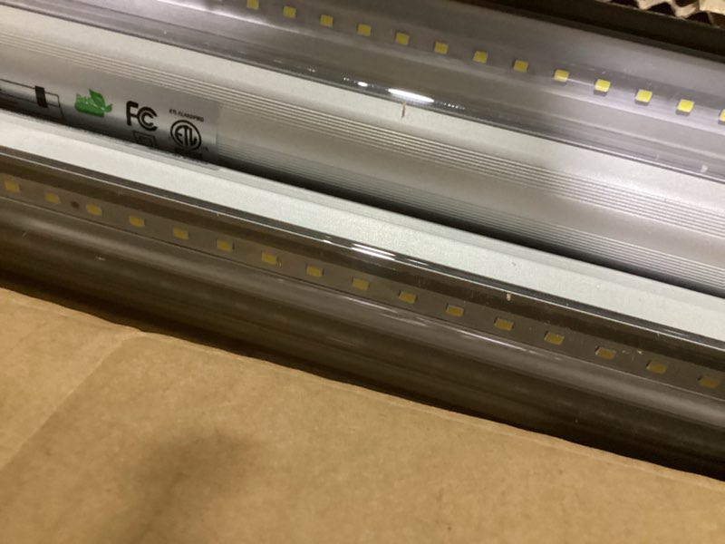 Condition photo showing Good Condition for 8ft r17d led tube light, f96t12 ho 8 foot bulbs, 96'' shop light to replace t8 t12 fluorescent bulbs, 100-277v input, 4800lm, cold white 6000k, clear lens (10 pack)