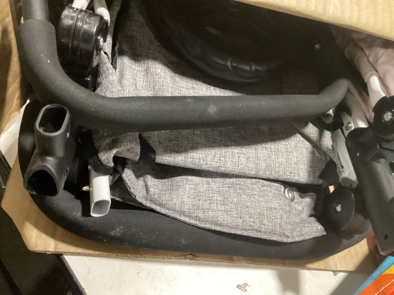 Condition photo showing As Is for Bayer Design Dolls: Pram Xeo - Grey, Pink, Stars - Includes Shoulder Bag, Fits Dolls Up to 18', Convertible to A Pushchair, Adjustable Handle & Swivel Front Wheels, Accessory for -Plush Toys, Ages 3+