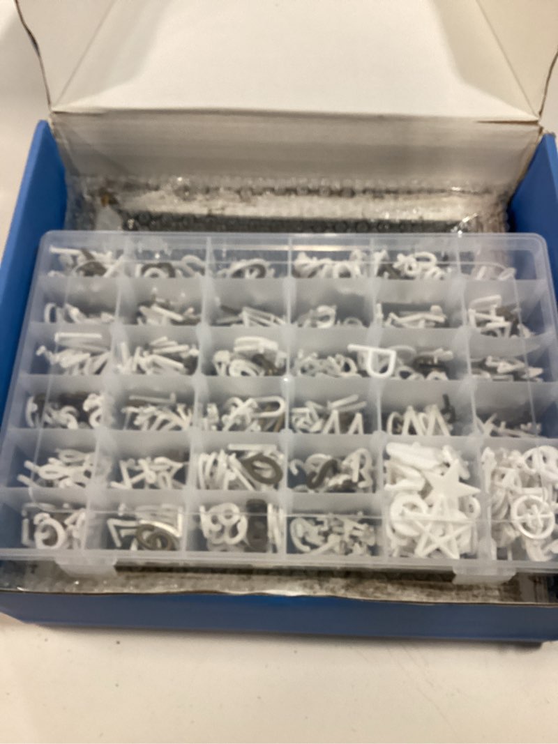 Condition photo showing New/Like New for changeable felt letter board with letters, pre cut & sorted 725 letters, first day of school board, baby announcement sign, 10x10 inch message board, pregnancy announcement classroom decor sign board light grey 10x10 inch