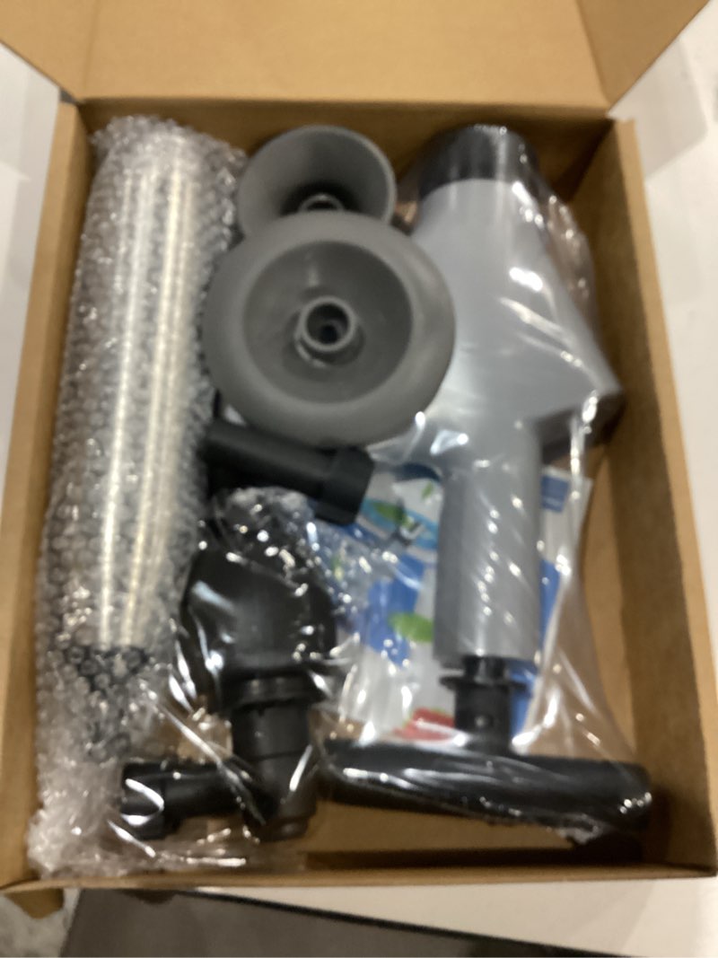 Condition photo showing As Is for Toilet Plunger, High Pressure Toilet Plunger,Toilet Auger Air Drain Blaster with Real-Time, Heavy Duty Plunger for Bathroom and Plumbing Clogs (Grey)