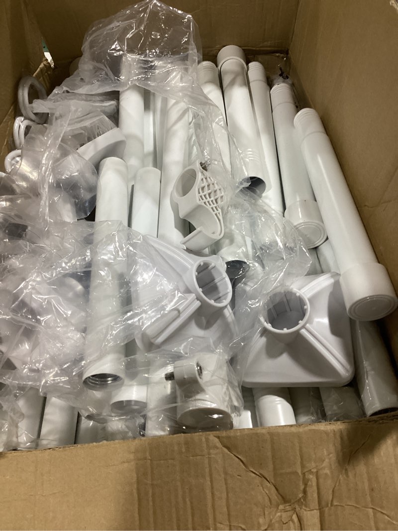 Condition photo showing Good Condition for Room Divider Curtain Rod for Wide Space Room Separation, 28-171inch(W) 4-10ft(H) Adjustable No Drilling Tension Curtain Rods, Heavy Duty Temporary Privacy Wall Divider, White