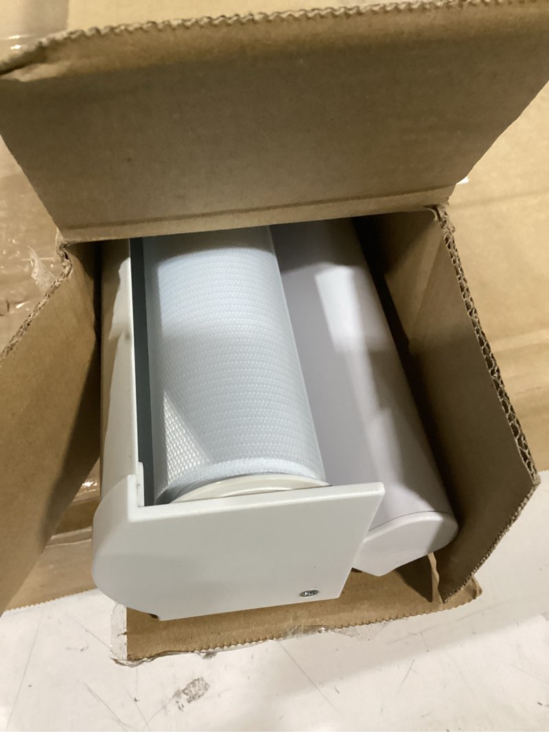 Condition photo showing As Is for seeye cordless zebra blinds for window & french door, free-stop roller window shades with valance, 34" w x 90" h, light filtering sheer blinds & shades, easy to install, white white - light filtering 34"w x 90"h