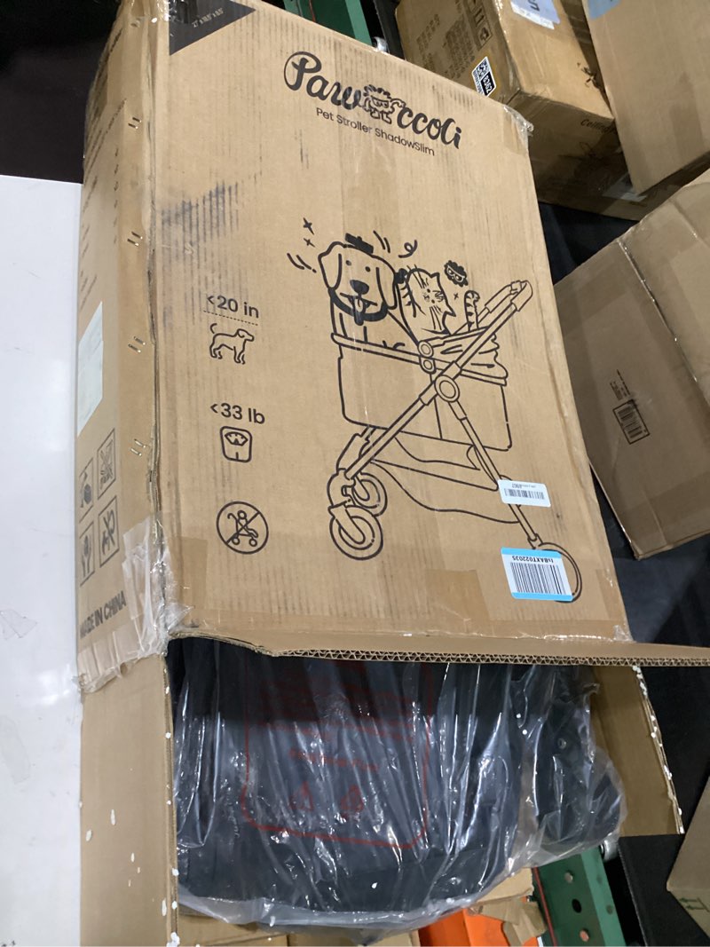 Condition photo showing Good Condition for pet stroller for small dogs and cats, one-click foldable dog stroller with detachable carrier & 3 safety tethers, holds up to 33 lbs, storage basket & cup holder, breathable mesh, black small-slim