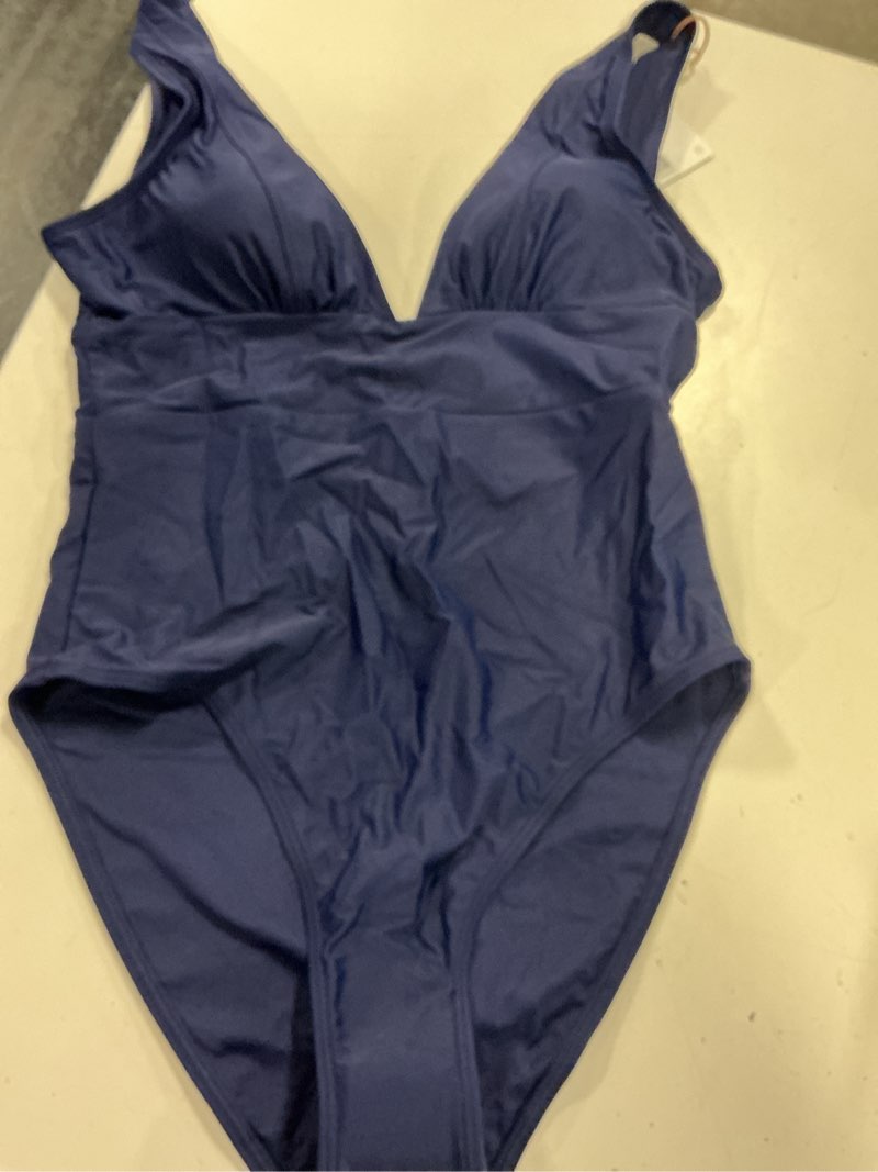 Condition photo showing Good Condition for italian plunge one-piece swimsuit, m, deep navy