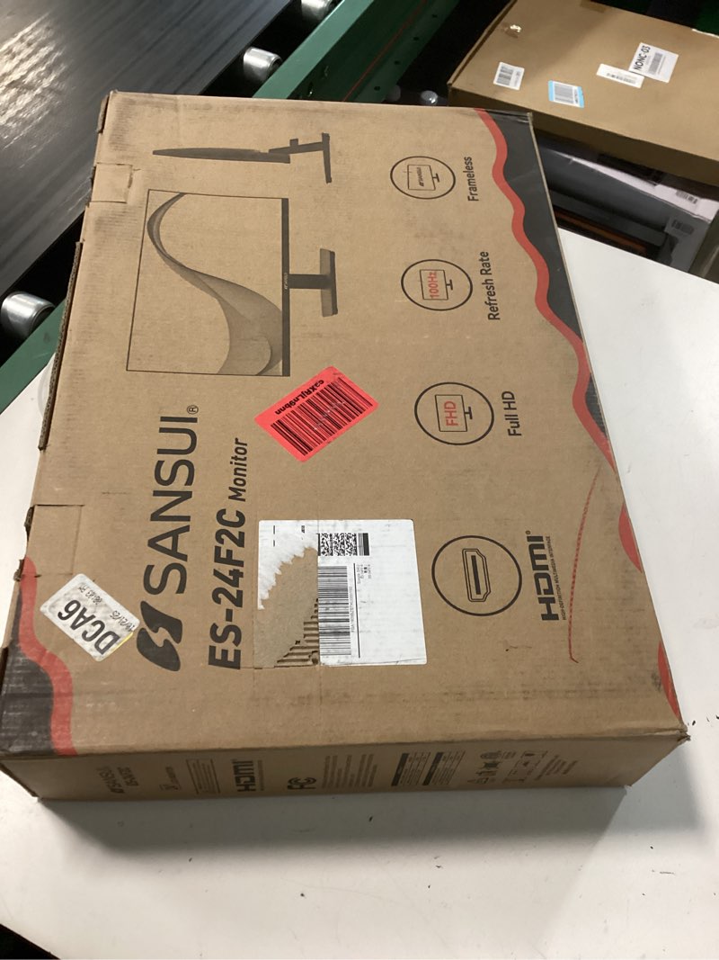 Condition photo showing New/Like New for sansui monitor 24 inch 100hz computer monitor?fhd 1080p pc monitor?hdmi?freesync?hdr?earphone jack? ergonomic tilt for home and office 24inch/100hz/hdmi 24inch/100hz/hdmi