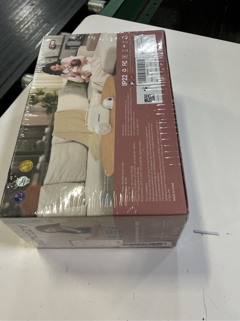 Condition photo showing New/Like New for momcozy m5 smart app controlled wearable breast pump, hands-free wireless electric pump, 3 modes 9 suction levels, bpa-free, portable lightweight, 24mm flange, 2-pack quill gray m5-g2