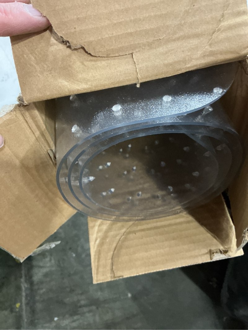 Condition photo showing New/Like New for LeapYouth Office Chair Mat for Carpets, Clear Desk Floor Mat for Low, Flat and No Pile Carpeted Floors, Thick and Sturdy Carpet Protector for Desk Chair (48'' X 36'' Rectangle)