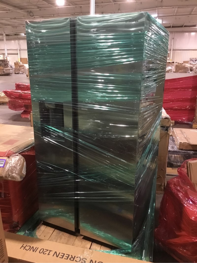 Condition photo showing Good Condition for SAMSUNG RS27T5200SR 27.4 Cu.Ft. Stainless Side-by-Side Refrigerator fingerprint-resistant-stainless-steel 27.4 Cu Ft