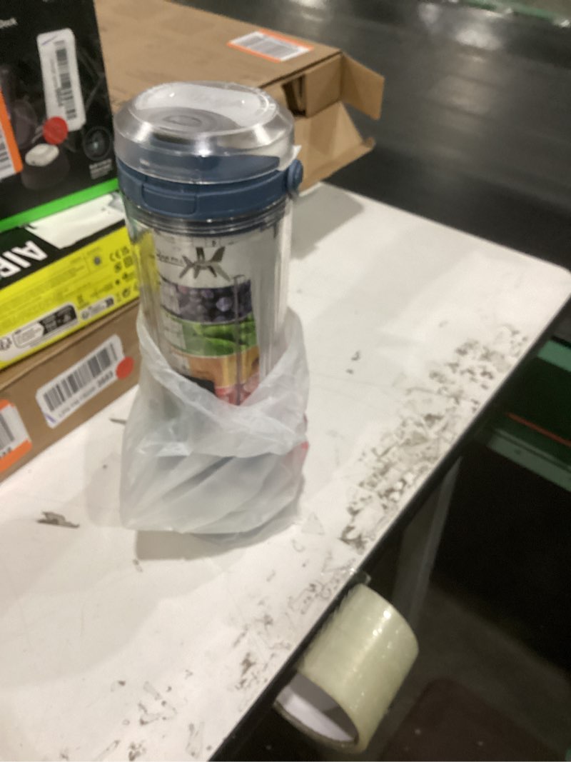 Condition photo showing Good Condition for Ninja BC151NV Blast Portable Blender, Cordless, 18oz. Vessel, Personal Blender-for Shakes & Smoothies, BPA Free, Leakproof-Lid & Sip Spout, USB-C Rechargeable, Dishwasher Safe Parts, Denim Blue