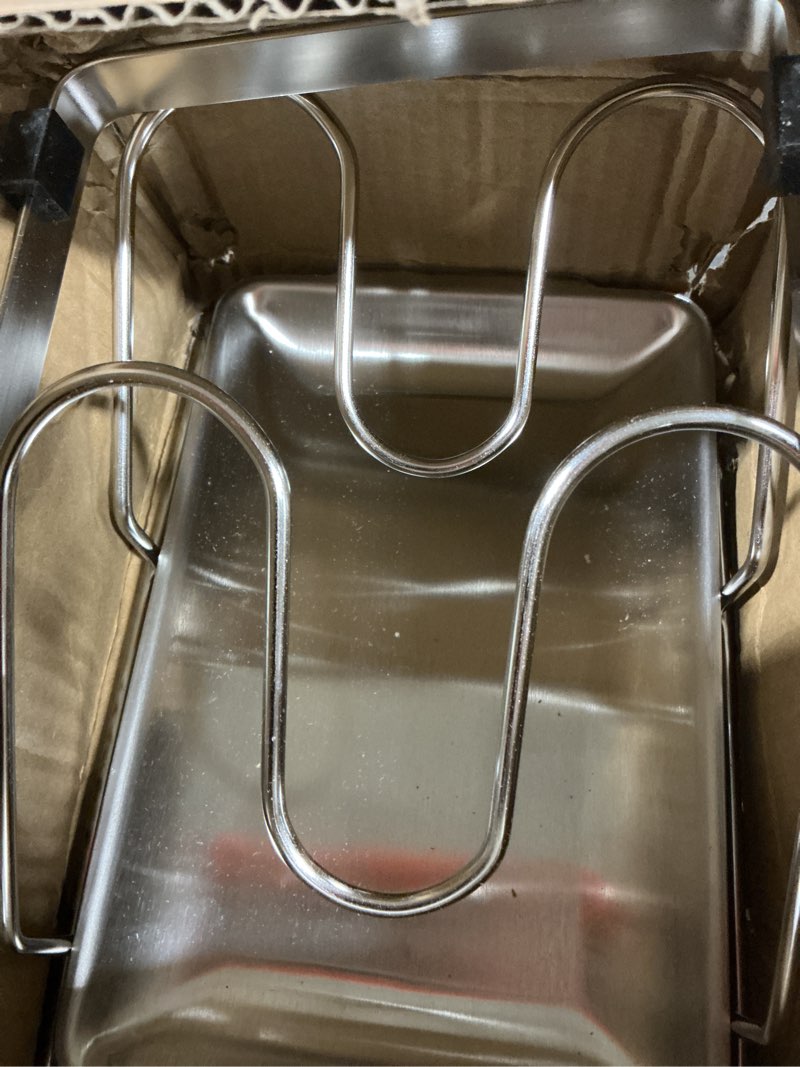 Condition photo showing Good Condition for YQh pot lid holder,Two-compartment Stainless Steelcooking rack,pot lid holder while cooking,spoon rest with lid holder,spatula holder for counter,stove top shelf spoon and lid rest,pot lid organizer