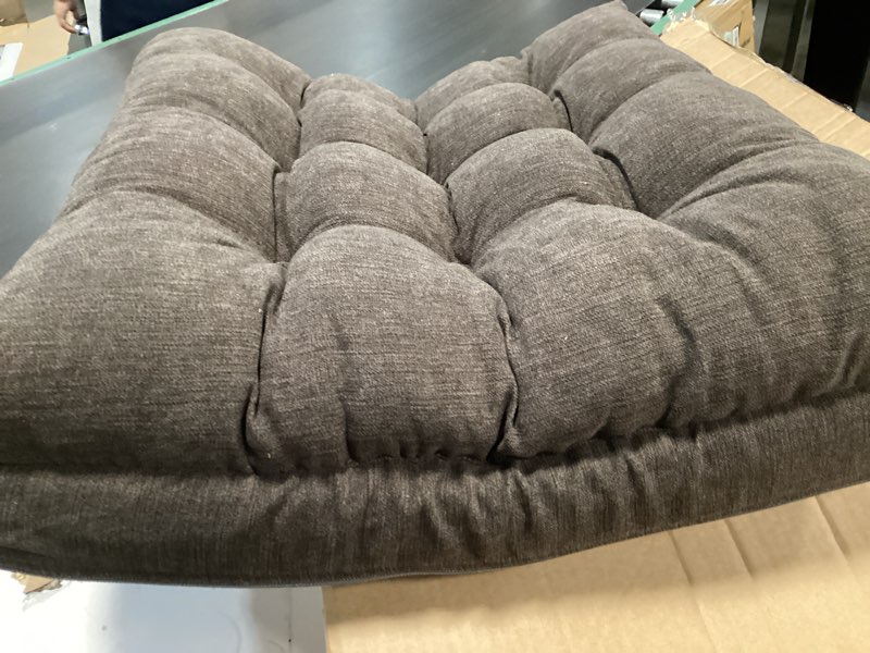 Condition photo showing Good Condition for goforit chair cushions,tufted shredded memory foam chair pads, non-slip seat cushions with removable cover,16'' x 16'', brown brown 1
