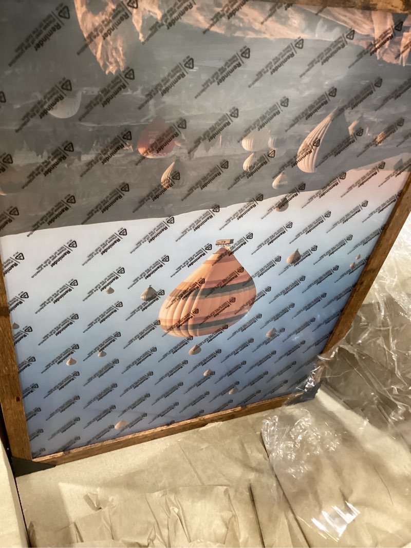 Condition photo showing As Is for 15x20 picture frame deep brown for wall hanging, wood 15 x 20 frame poster photo frame for wall horizontally or vertically, deep brown, 1 pack 1 15x20 inch