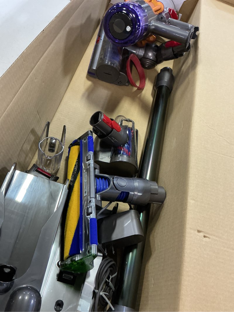 Condition photo showing As Is for dyson - v15 detect cordless vacuum with 8 accessories - yellow/nickel