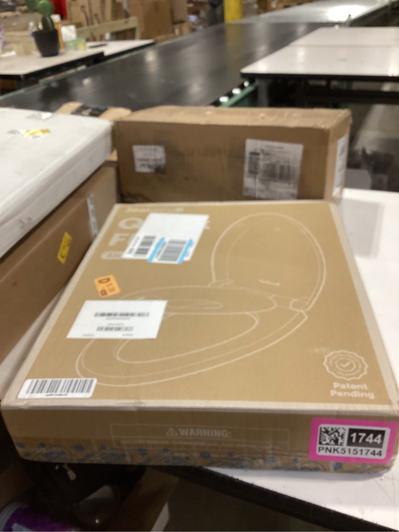 Condition photo showing New/Like New for jool baby quick flip toilet seat with built-in potty & splash guard for toddler training, slow close (elongated) oblong