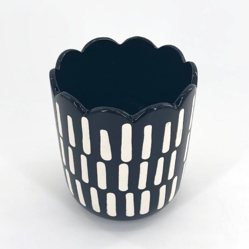 Ceramic Planter Black - Bullseye's Playground™6 unit 