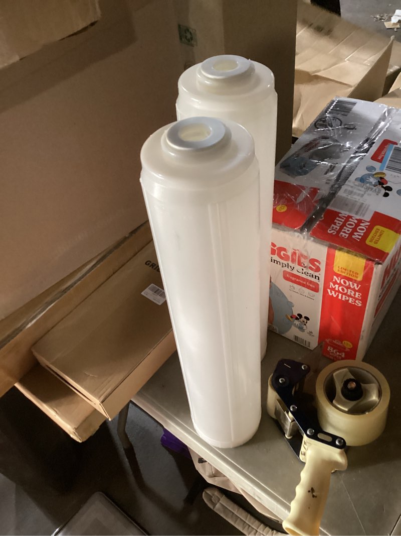 Condition photo showing Good Condition for 2 pack 20" deionization resin replacement cartridges, compatible with cr spotless dic-20/diw-20/rc2-20 deionized water systems, spot free rinse for cars, rvs, boats, windows, 300 gallons