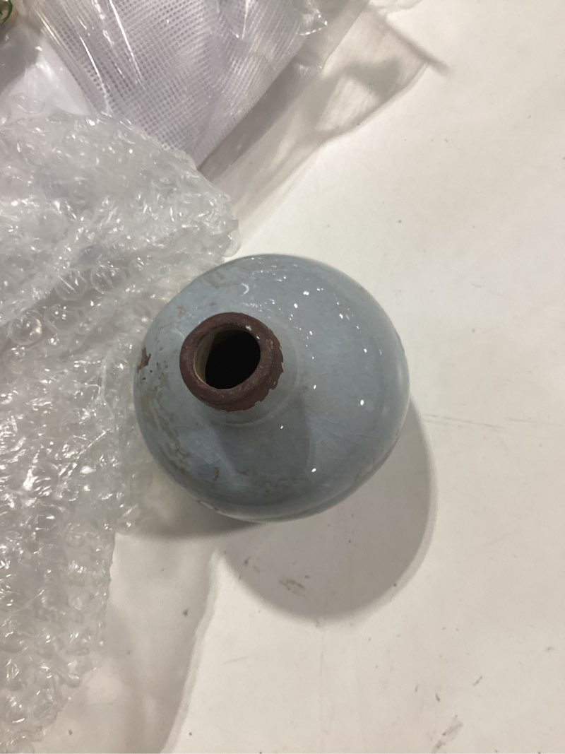 Condition photo showing Good Condition for 47th & main vintage ceramic vase mini, round grey mini round grey