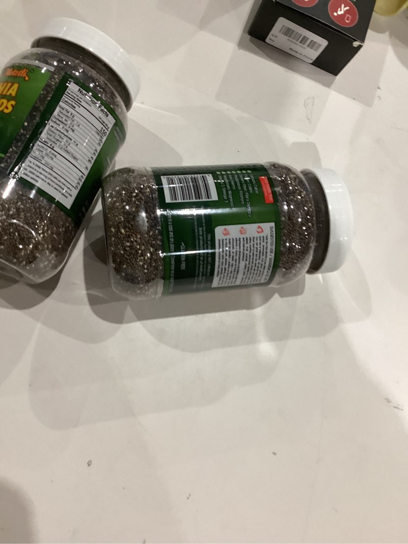 Condition photo showing New/Like New for Metztli Chia Seeds, Superfood, Source of Fiber, Gluten-Free, Sugar-Free, Sodium-Free, 13 Oz, Jar