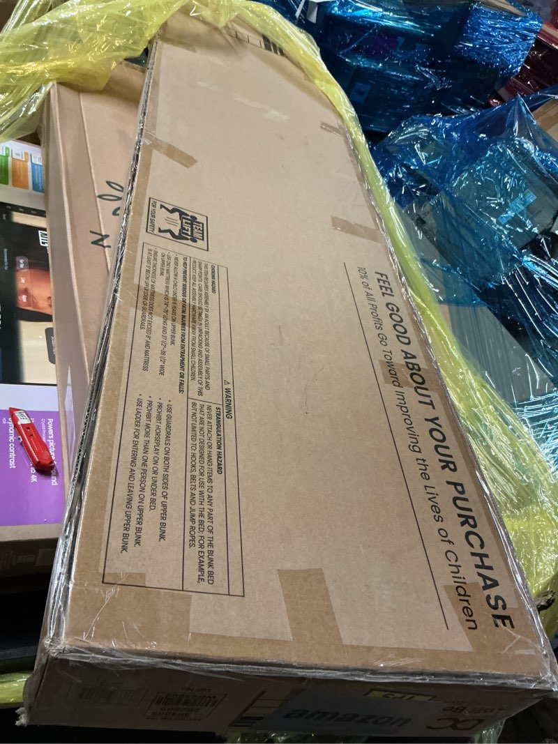 Condition photo showing New/Like New for Delta Children Twin Loft Bed with Guardrail and Ladder (Coordinates with Loft Bed Tents Sold Separately), White