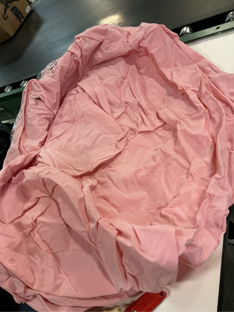 Condition photo showing As Is for ( Similar) Small Solid Kid Bean Bag Chair - Light Pink ( pieces) 