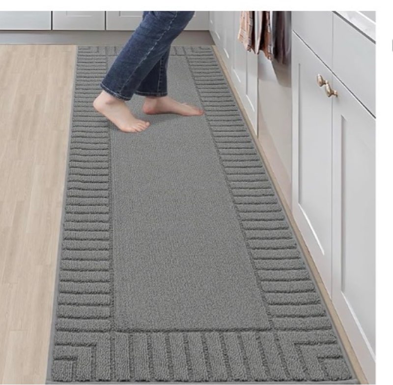 beqhause-kitchen-rugs-and-mats non slip kitchen runner rug absorbent kitchen mats for floor machine washable kitchen floor mat,navy blue 24”x71” 24\\\"x71\\\" grey 