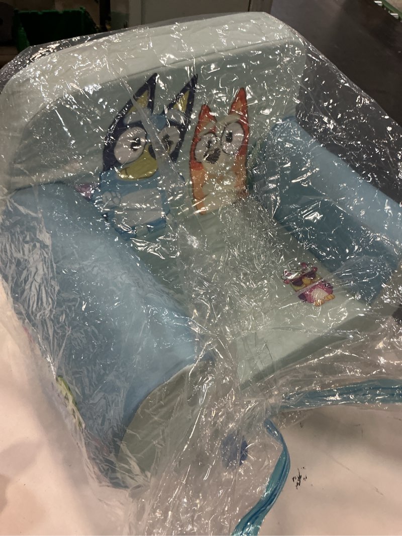 Condition photo showing As Is for delta children bluey foam chair, blue