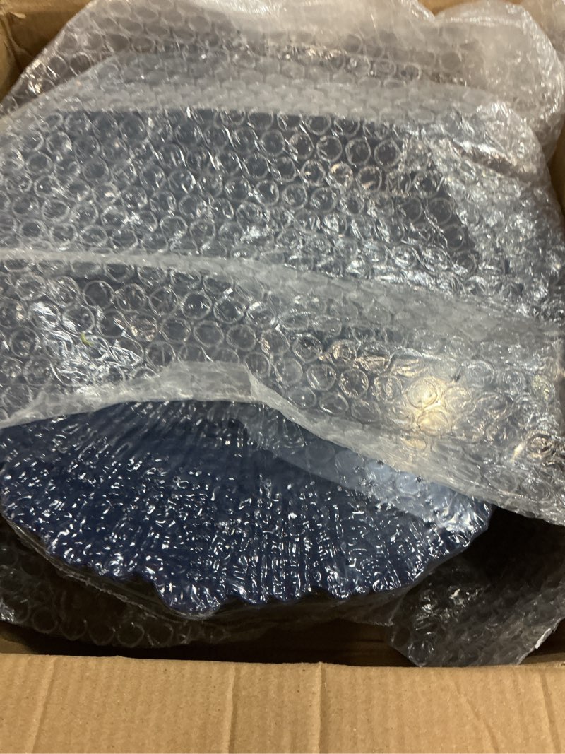 Condition photo showing Good Condition for DaYammi 60Pcs Blue Plastic Plates - Dark Blue Pates Disposable - Heavy Duty Plastic Plates for Party Including 30 Dinner Plate, 30 Dessert Plate,blue Disposable plates for Party Wedding Dinner