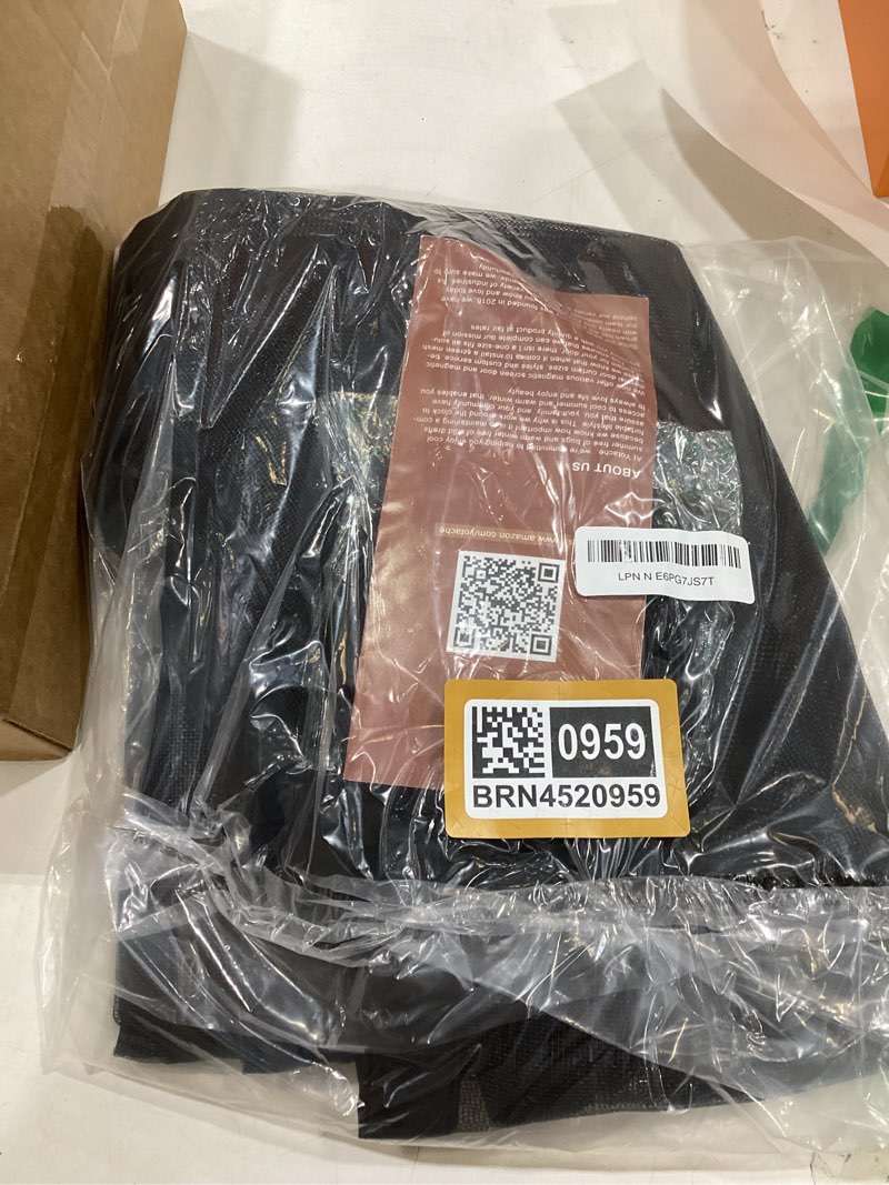 Condition photo showing New/Like New for yotache fiberglass magnetic screen door, fits door size 30 x 80, black | screen size 32" x 81", double-sewed, close-stitching, top anti-tear, heavy duty with full frame hook&loop strip black fits door size 30" x 80"