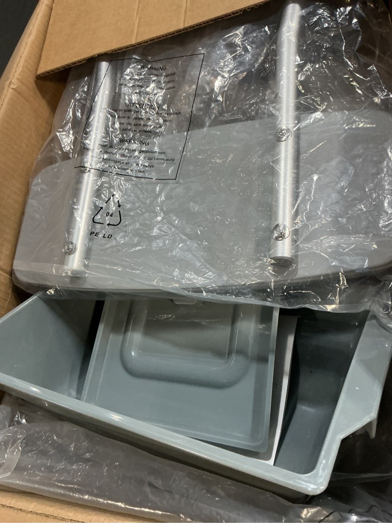 Condition photo showing As Is for vevor bedside commode chair, 500 lbs load capacity, 4-in-1 portable toilet and raised toilet seat with detachable 5l bucket, padded seat and backrest, adjustable height adult potty chair for seniors