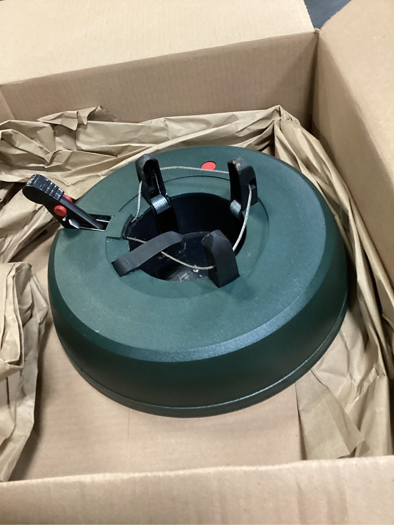 Condition photo showing Good Condition for Tree Genie Small - Single Cable Operation, Foot Press Easy Setup, Up to 6 Feet Live Trees - Christmas Tree Stand, Green 5in