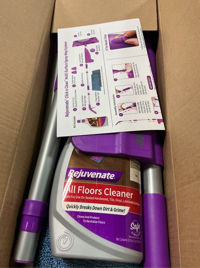 Condition photo showing Good Condition for Rejuvenate Click N Clean Multi-Surface Spray Mop All-In-One Kit Cleans And Revitalizes Floors