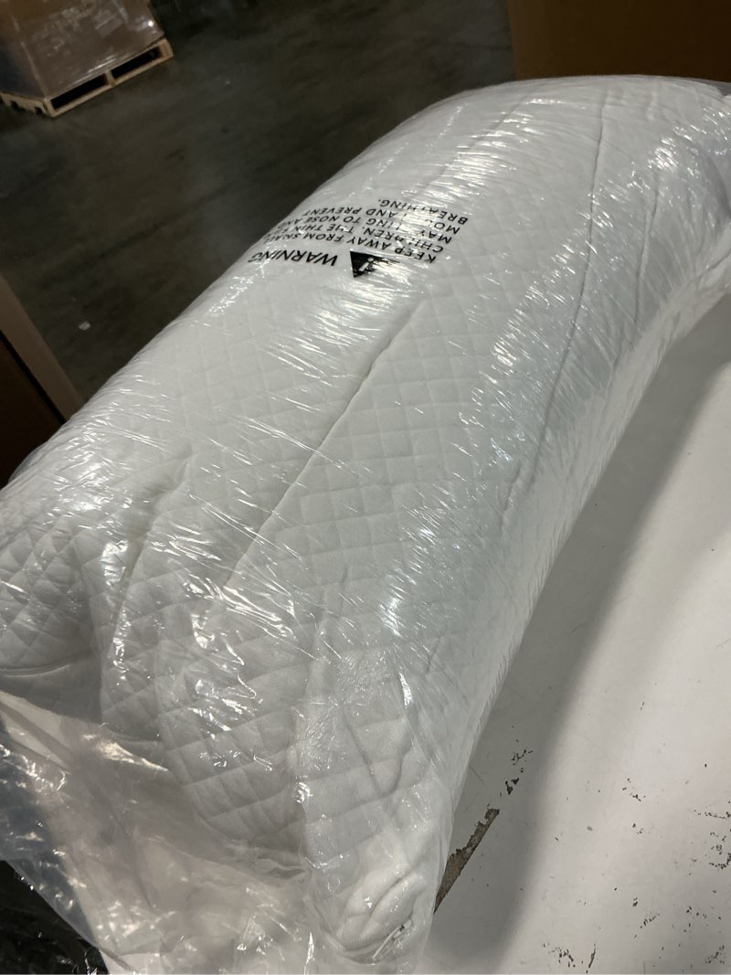 Condition photo showing As Is for DreamyBlue Signature Pillow w/Adjustable Loft • Shredded Memory Foam Fill • Neutral Alignment for Side, Back, and Stomach Sleepers • Washable Bamboo Rayon Cover • CertiPUR-US Certified Foam (Queen) Queen (Pack of 1)