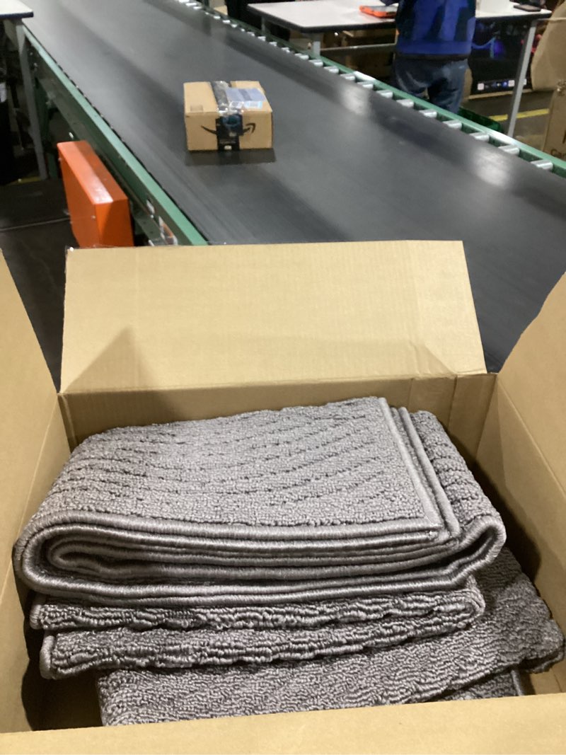 SHACOS Kitchen Rugs Sets of 3 Non Slip Washable Polypropylene Low Pile Absorbent Resist Dirt Kitchen