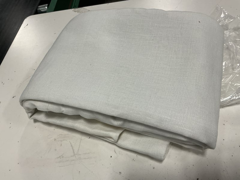 Condition photo showing Good Condition for ( 1 panel ) european linen room darkening curtain - single panel, 48x108, white